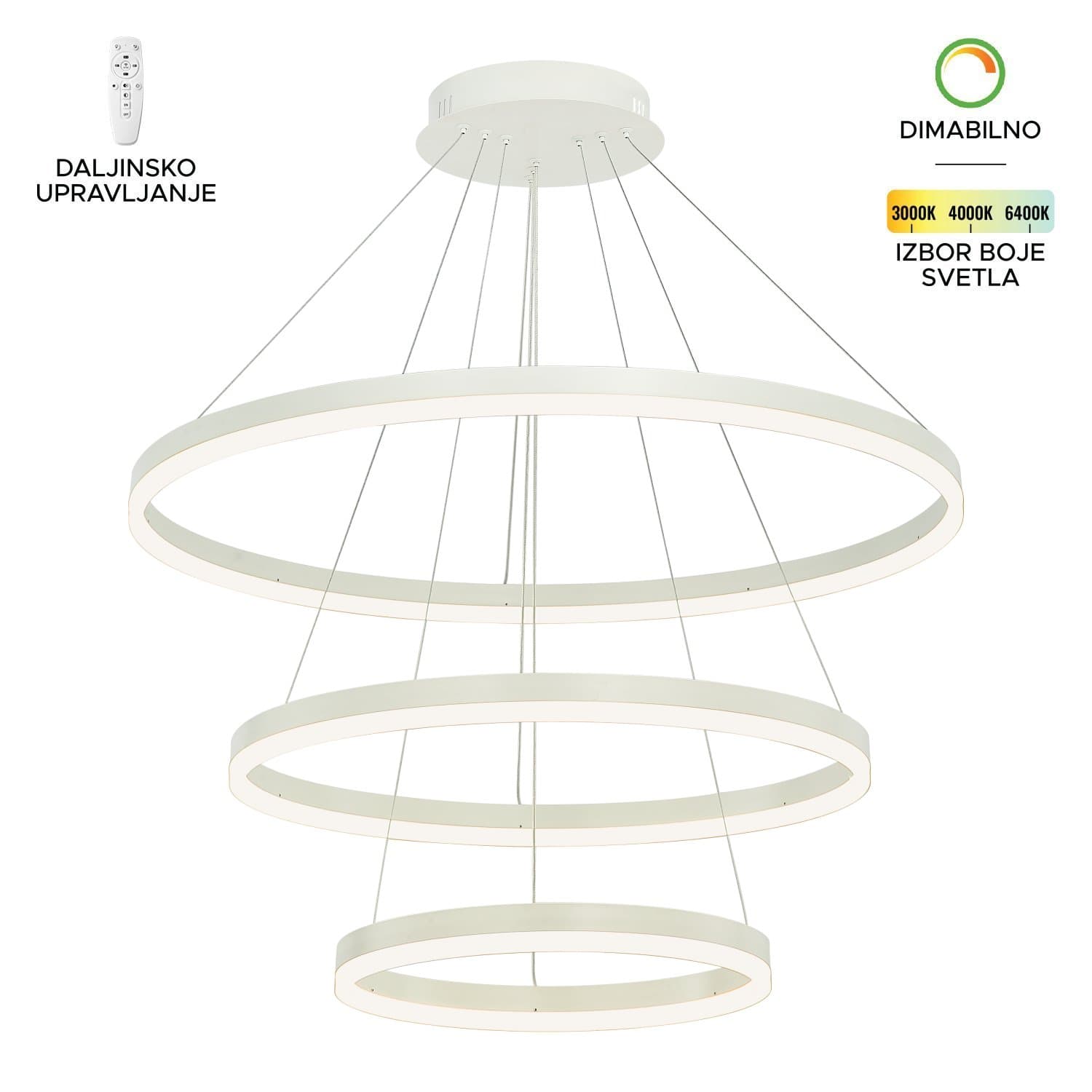LED visilica F2047-130V WH - LED visilice