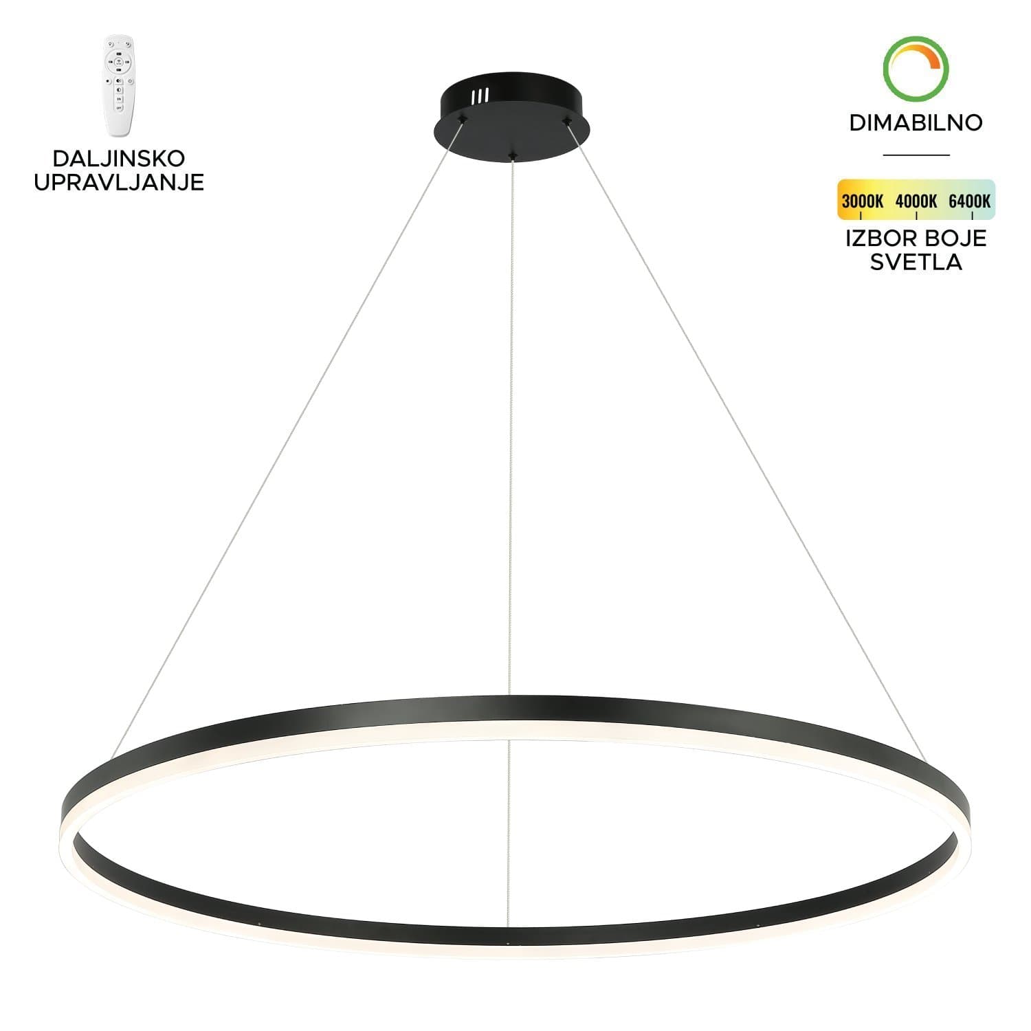 LED visilica F2047-70V BK - LED visilice