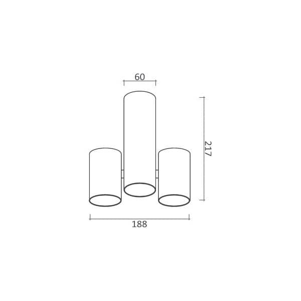 Plafonska lampa AFS103-2C BK - Akcija