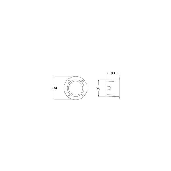 Zidna ugradna lampa LETI 100-ROUND-EL GR