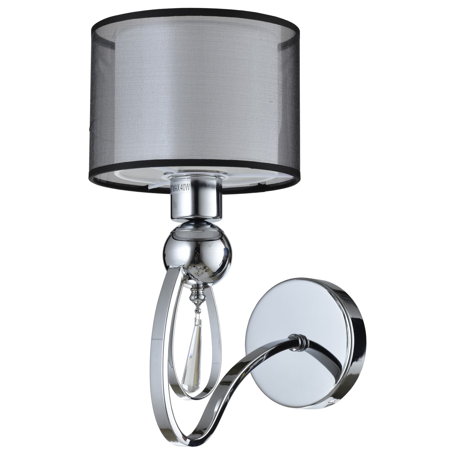 Zidna lampa F7111-1Z CH+BK