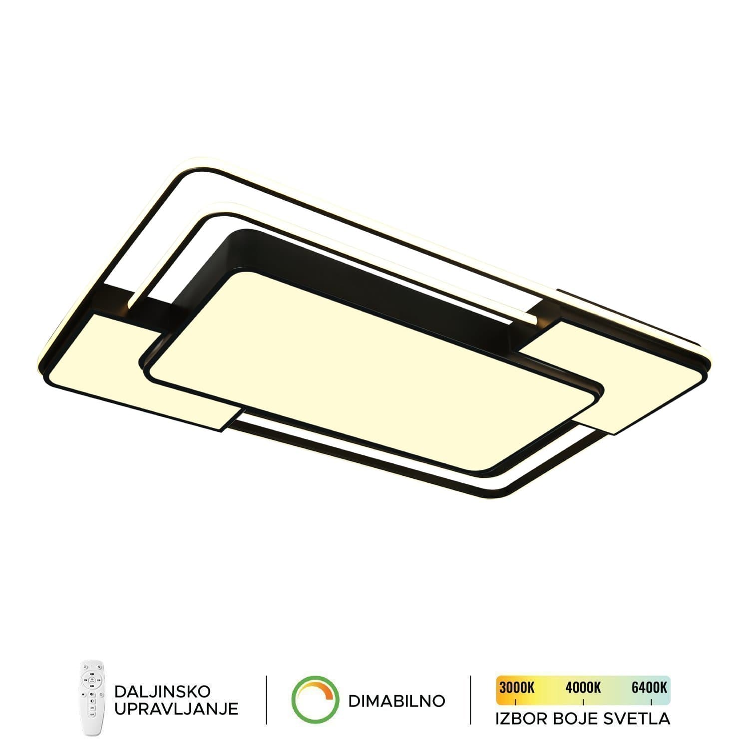 LED plafonska lampa F2823-128C BK