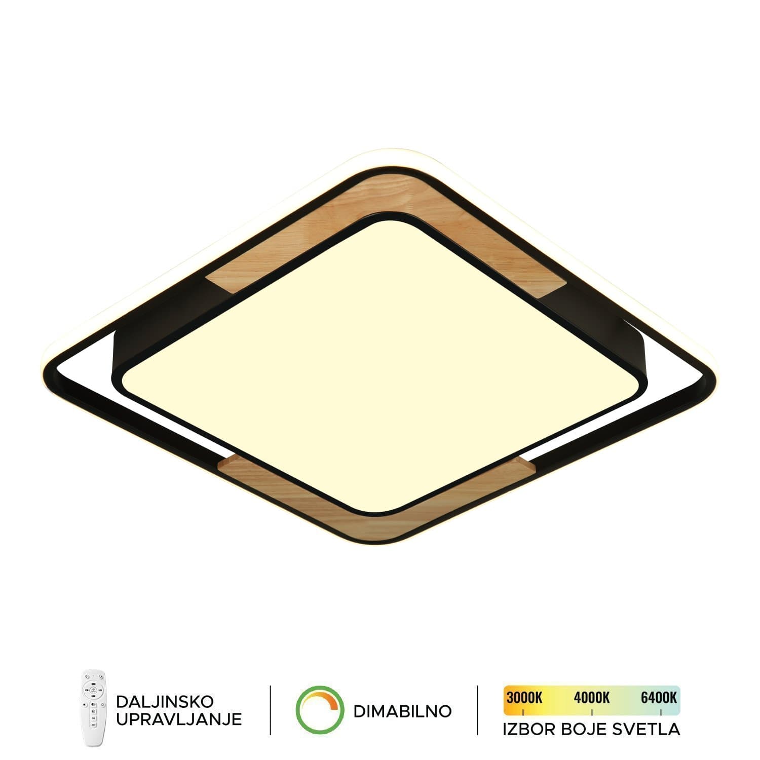 LED plafonska lampa F2820-55C BK