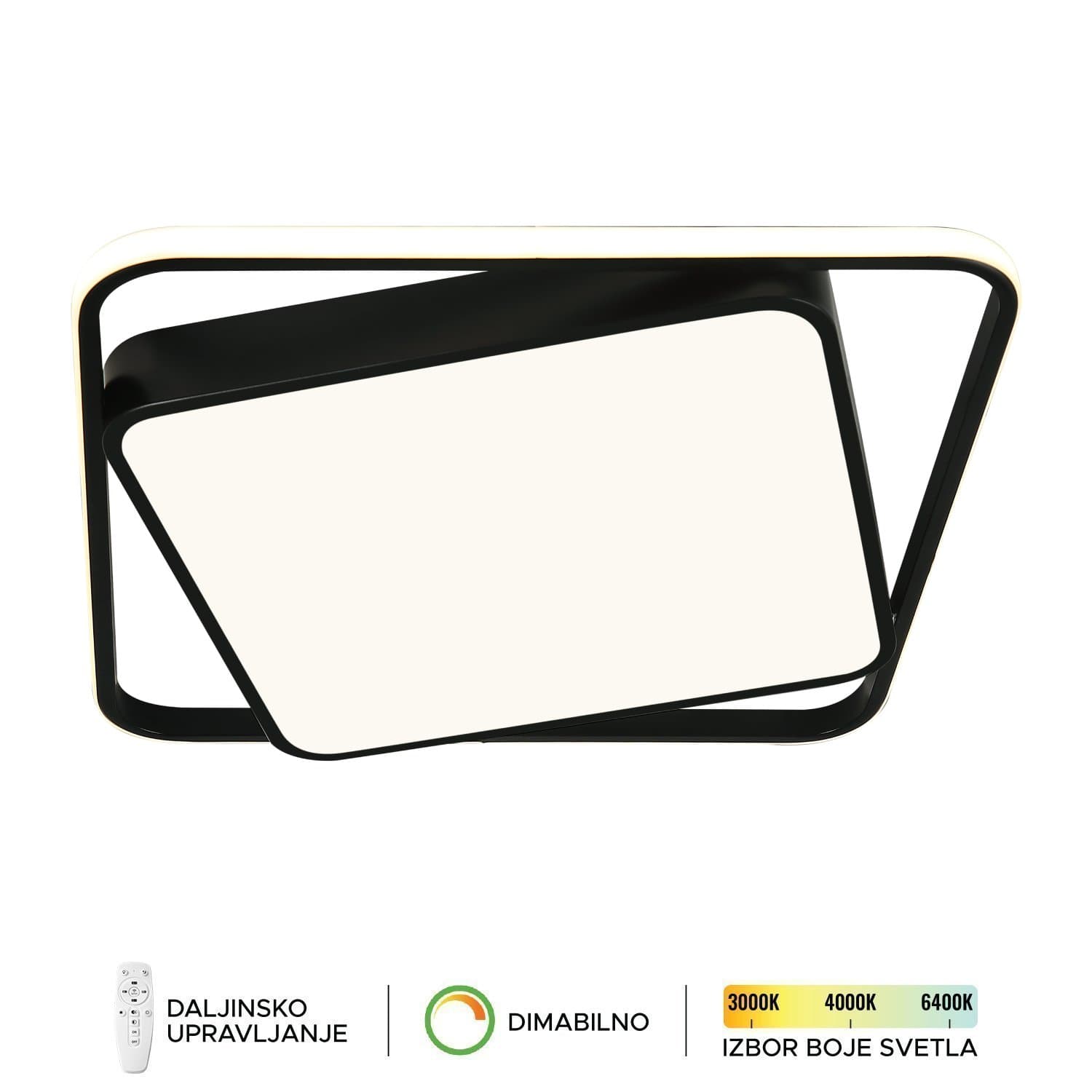 LED plafonska lampa F2822-50C BK