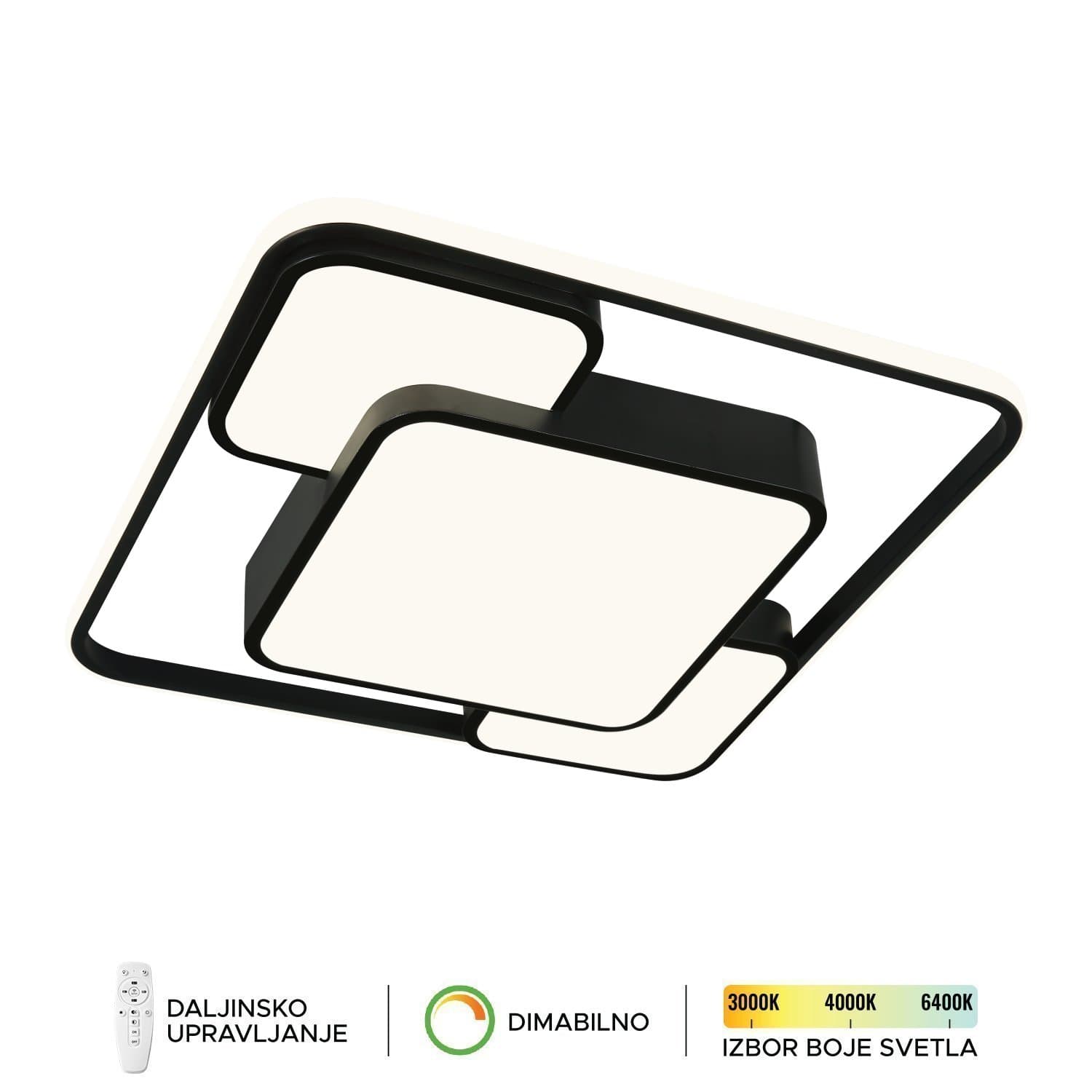 LED plafonska lampa F2823-50C BK