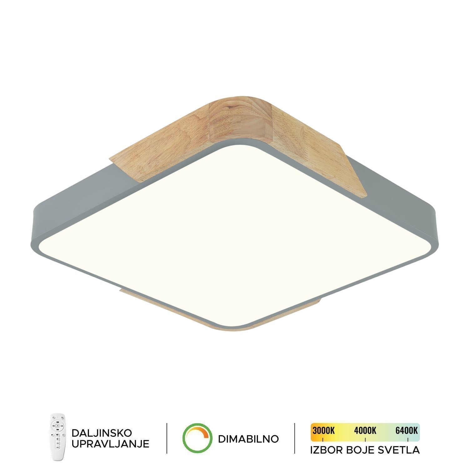 Plafonska lampa F2812-30C GY+WD