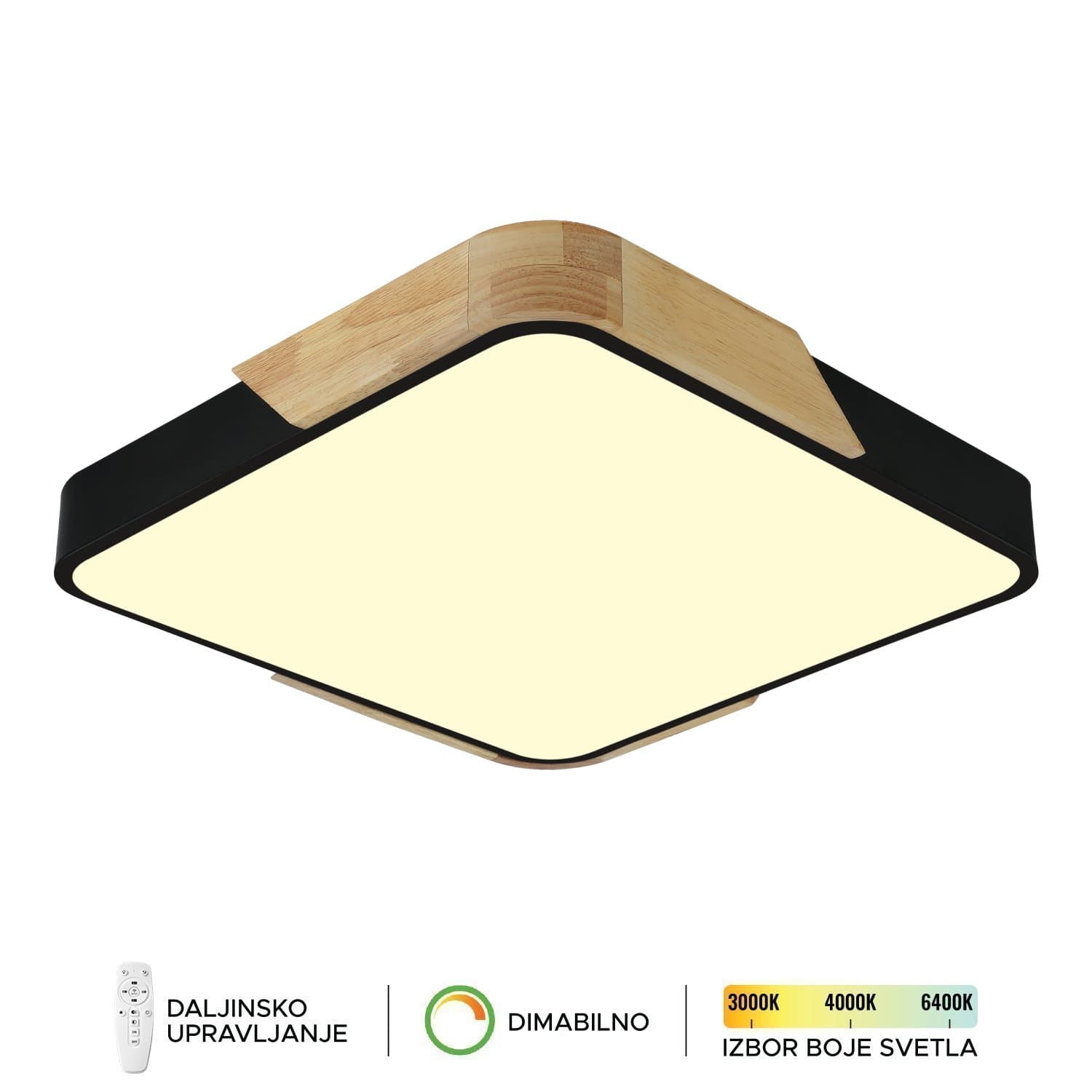 Plafonska lampa F2812-30C BK+WD