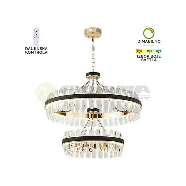 LED visilica KP4003-135V BK+GD