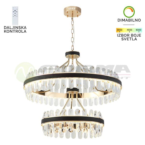 LED visilica KP4003-135V BK+GD