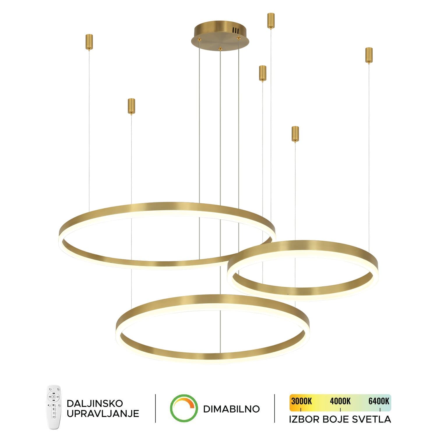 LED viseća lampa F2047-130C SG