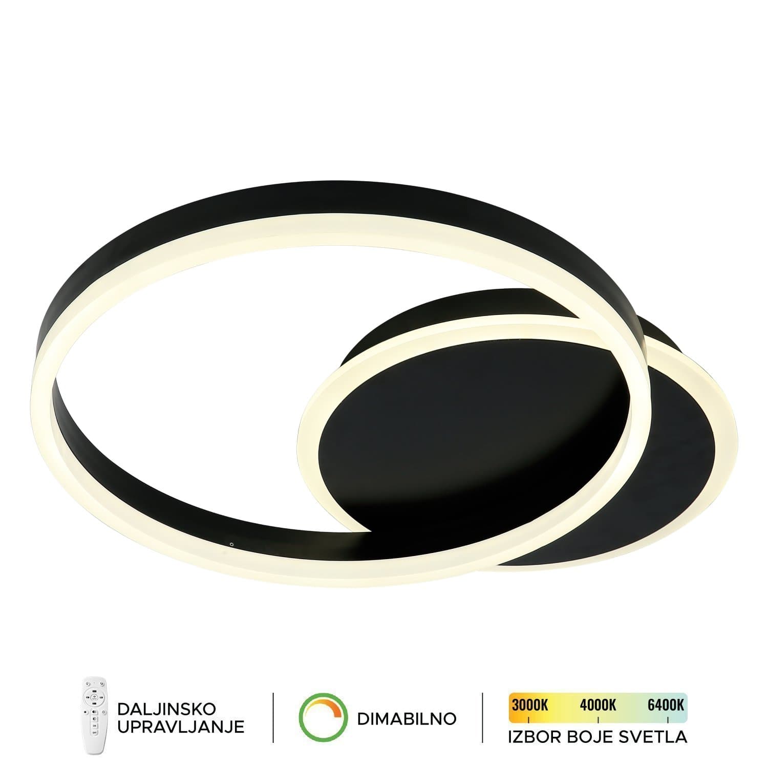 LED plafonska lampa F2047-46C BK