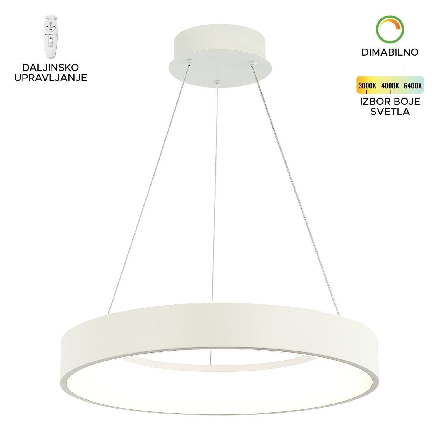 LED visilica F2049-66V WH