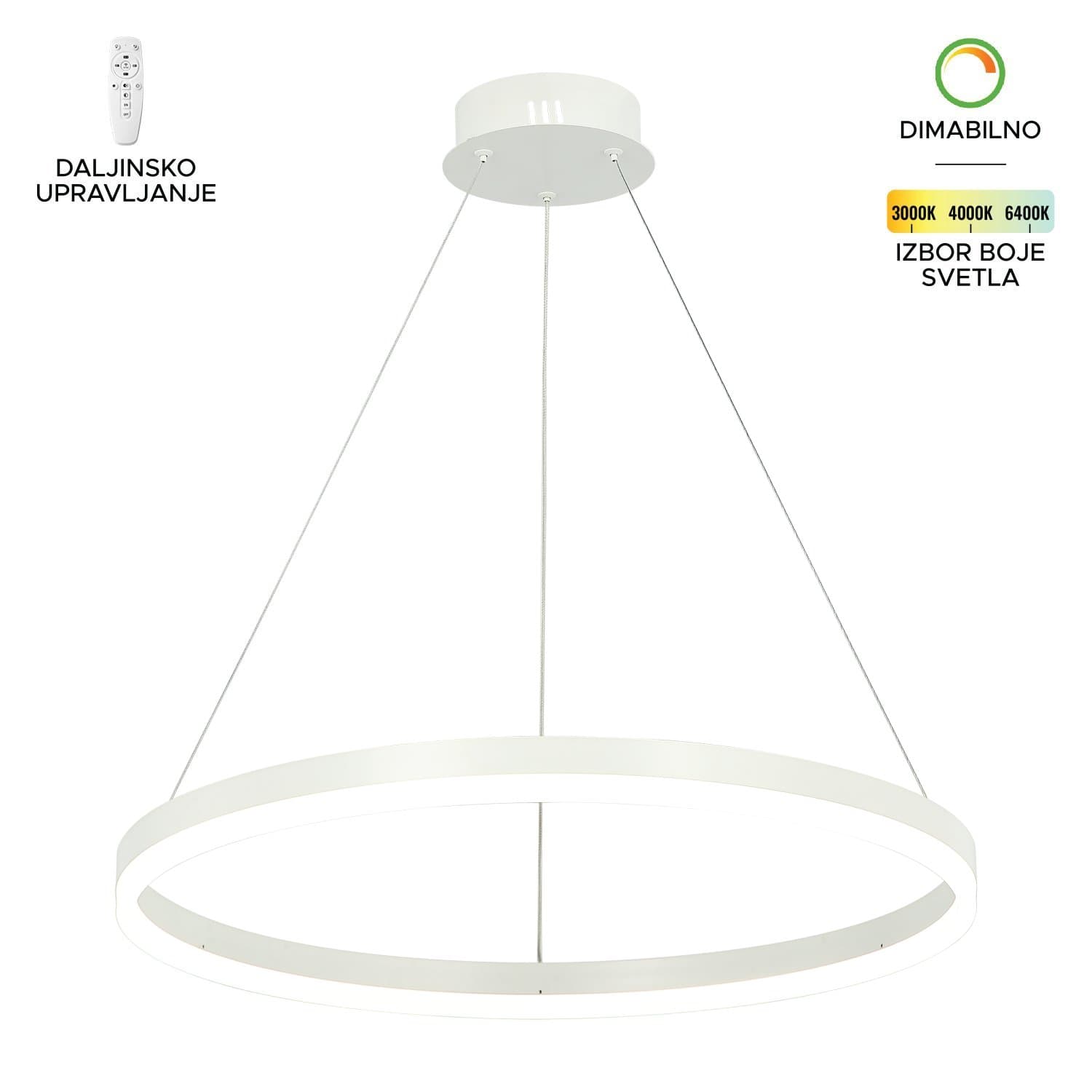 LED visilica F2047-44V WH
