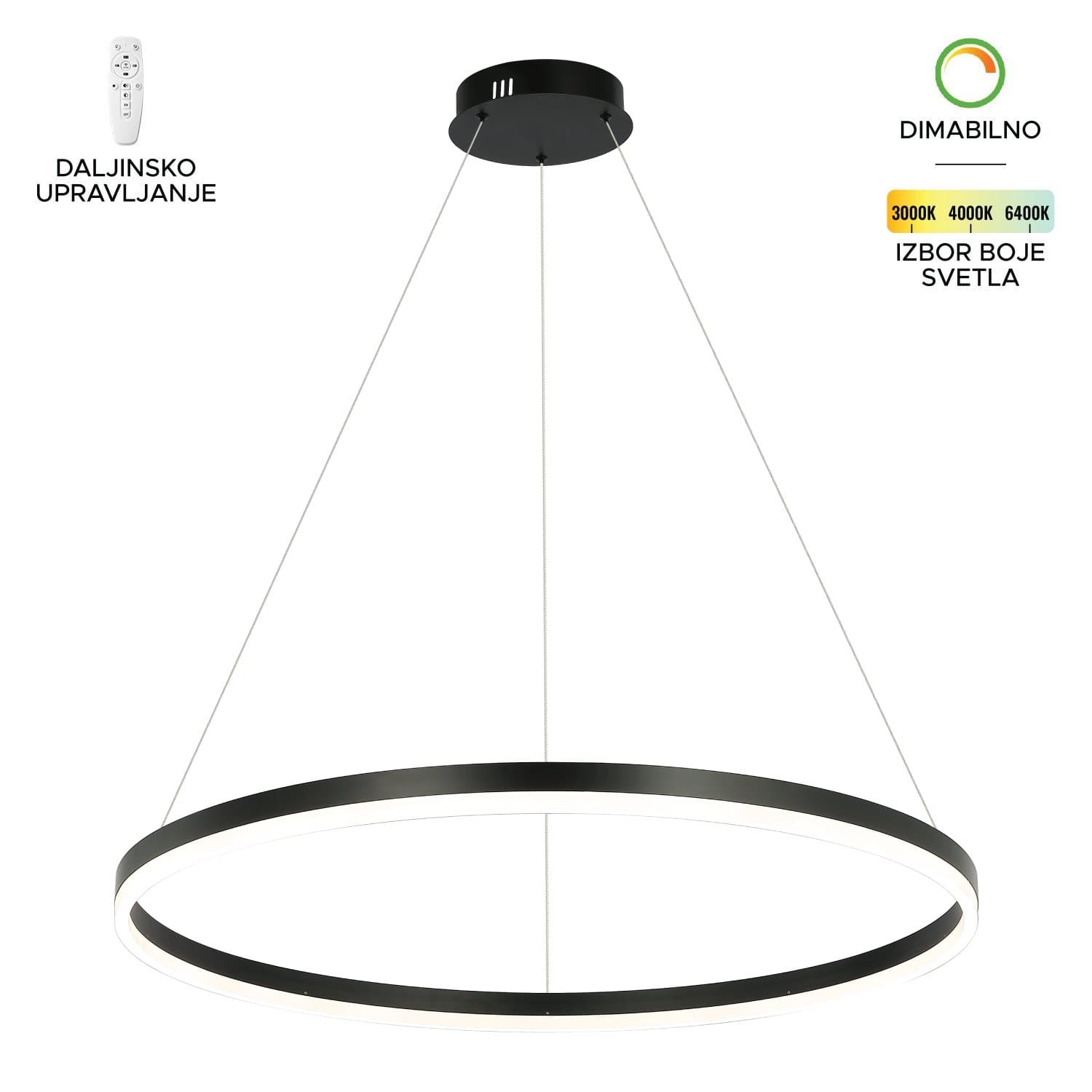 LED visilica F2047-56V BK