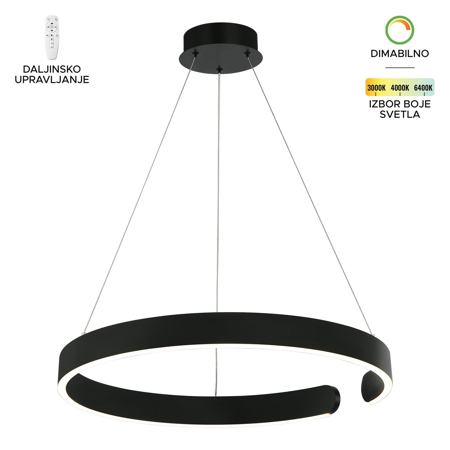 LED visilica F2046-42V BK