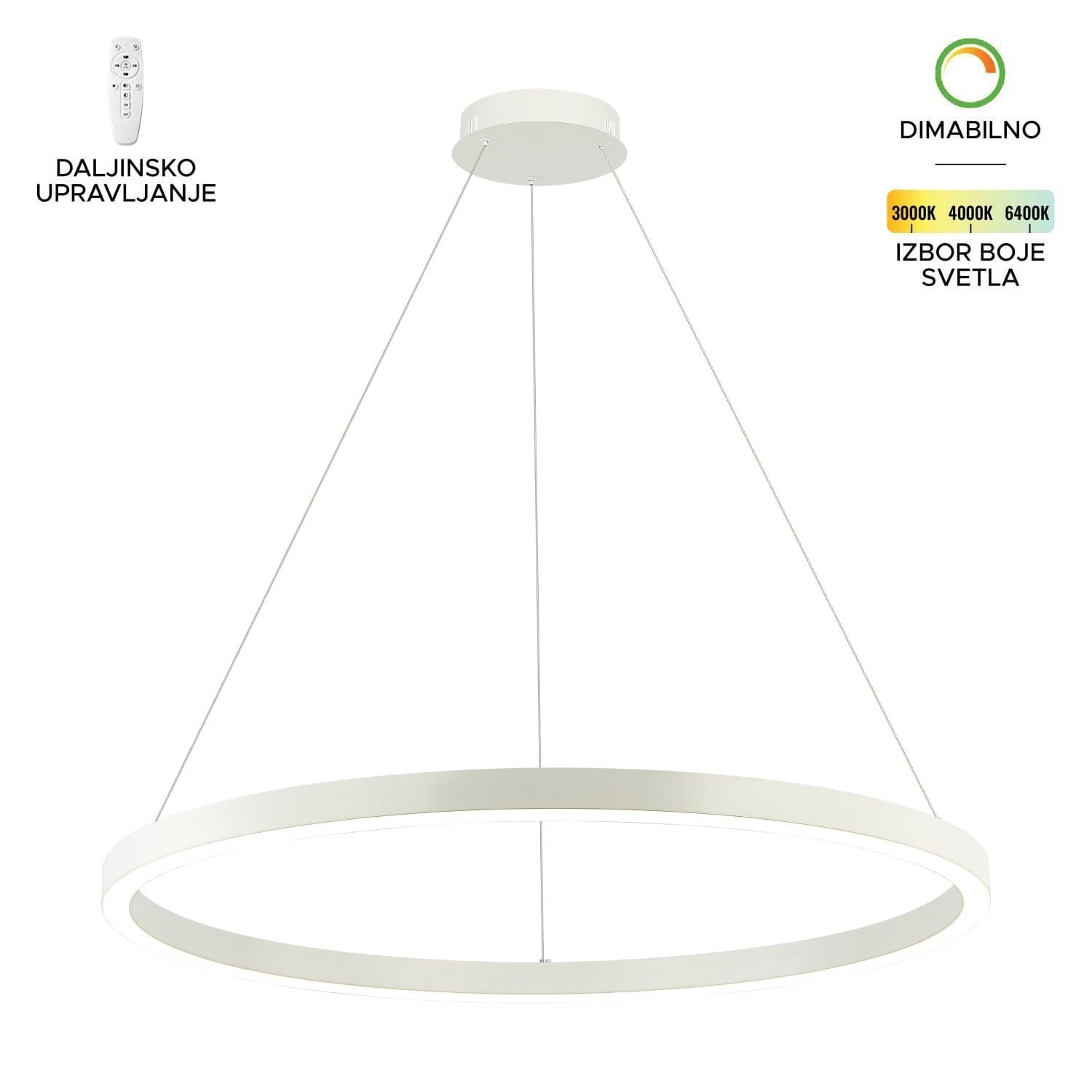 LED visilica F2048-70V WH
