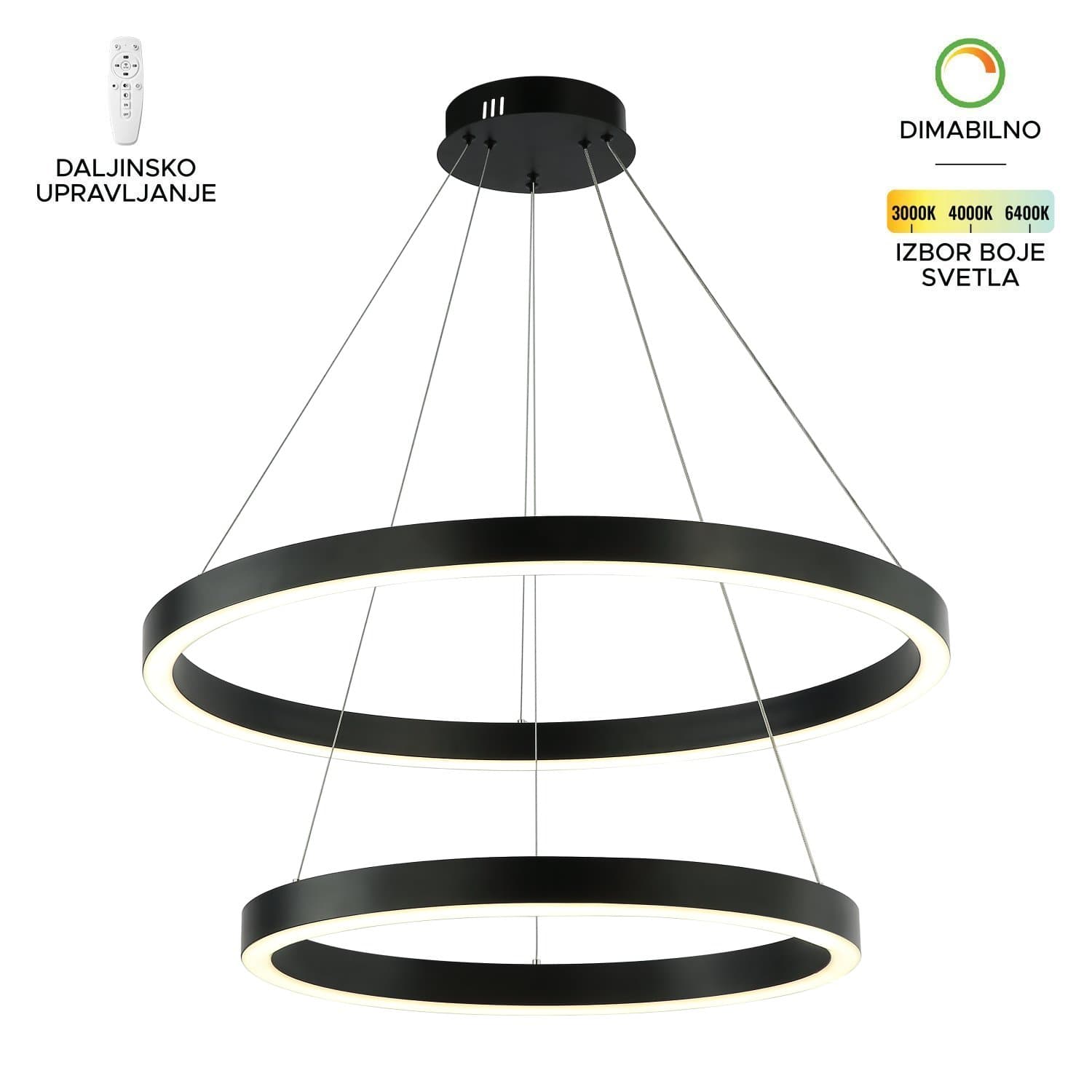 LED visilica F2048-100V BK