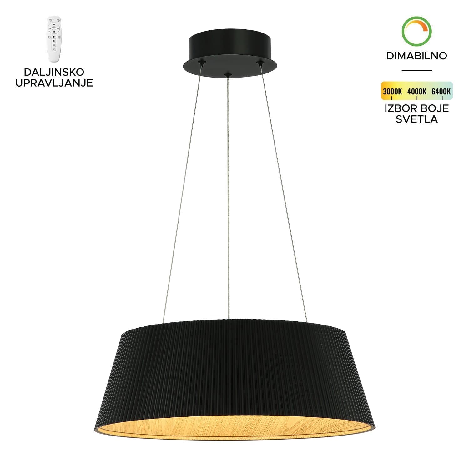 LED visilica FK2003-62V BK