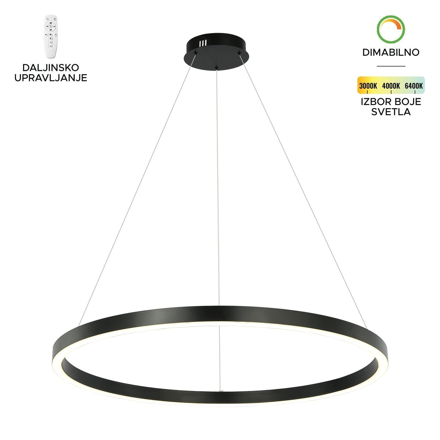 LED visilica F2048-70V BK