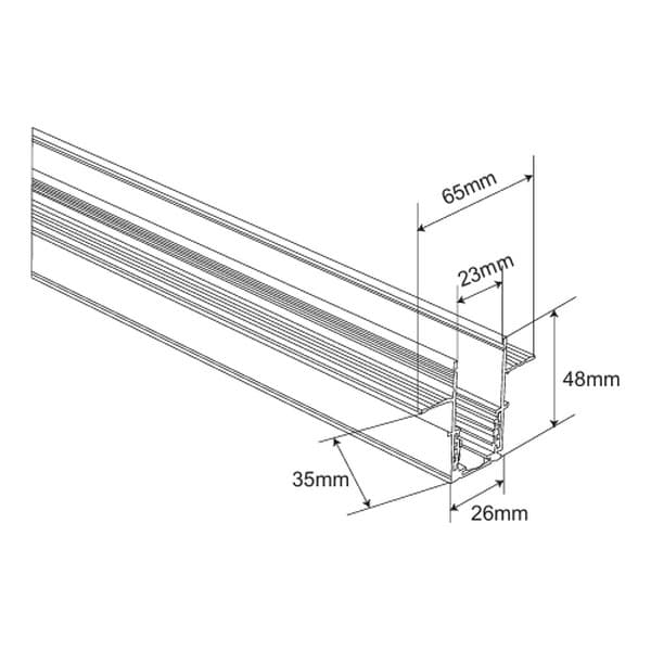 Ugradna magnetna šina 3M FMTU02-3 BK