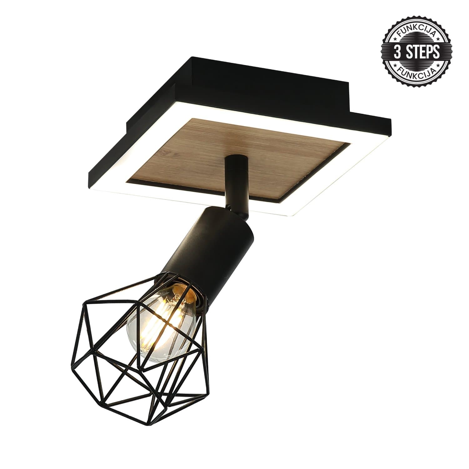 LED plafonska lampa FE405-1 BK+WD