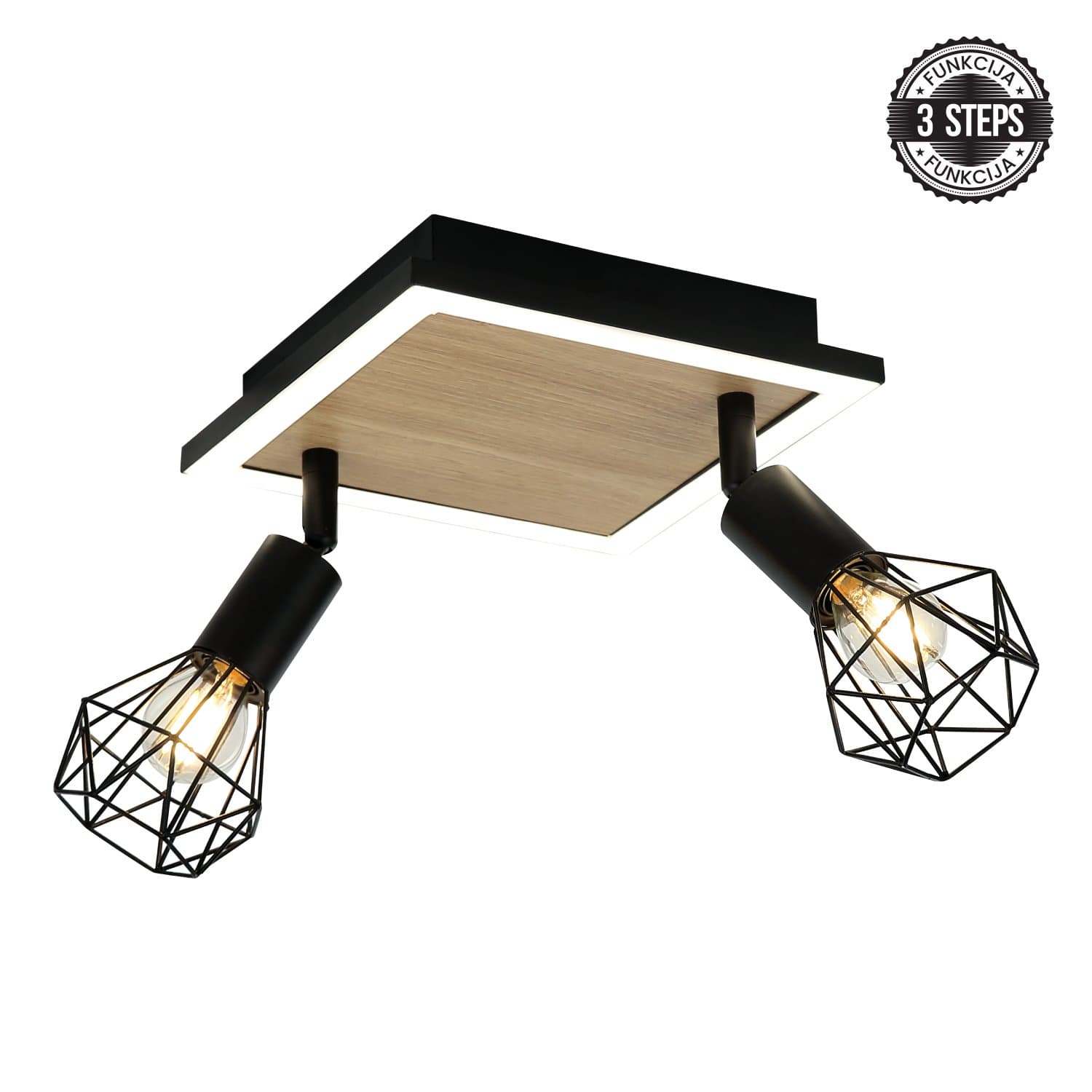 LED plafonska lampa FE405-2 BK+WD