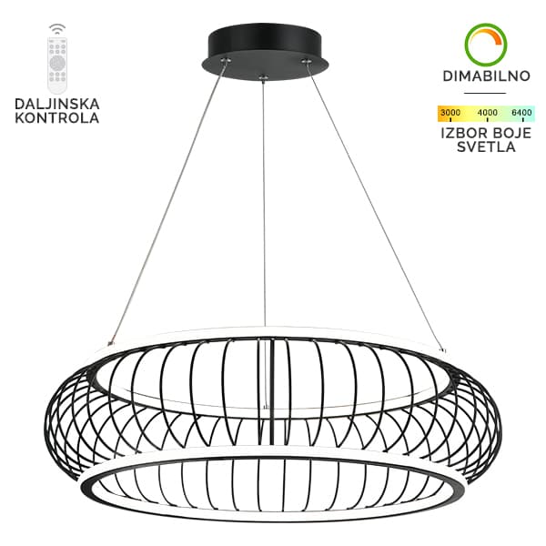 LED viseća lampa F2074-40V BK