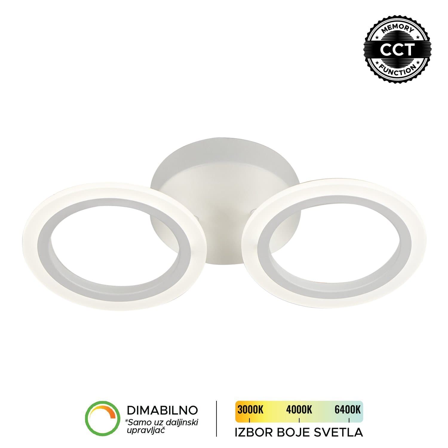 LED plafonska lampa F2083-20C WH