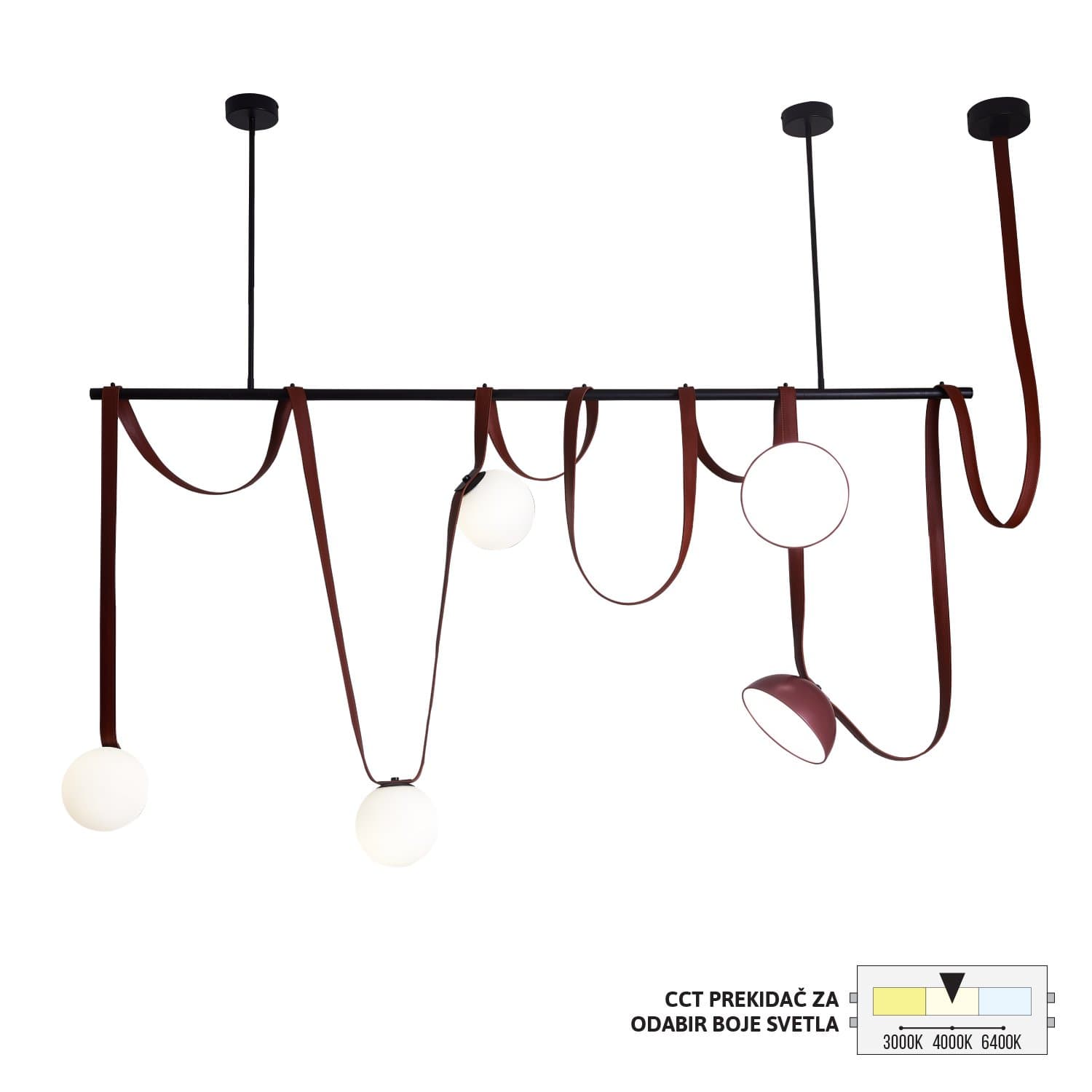 LED viseća lampa FK2100-20V BK/BR
