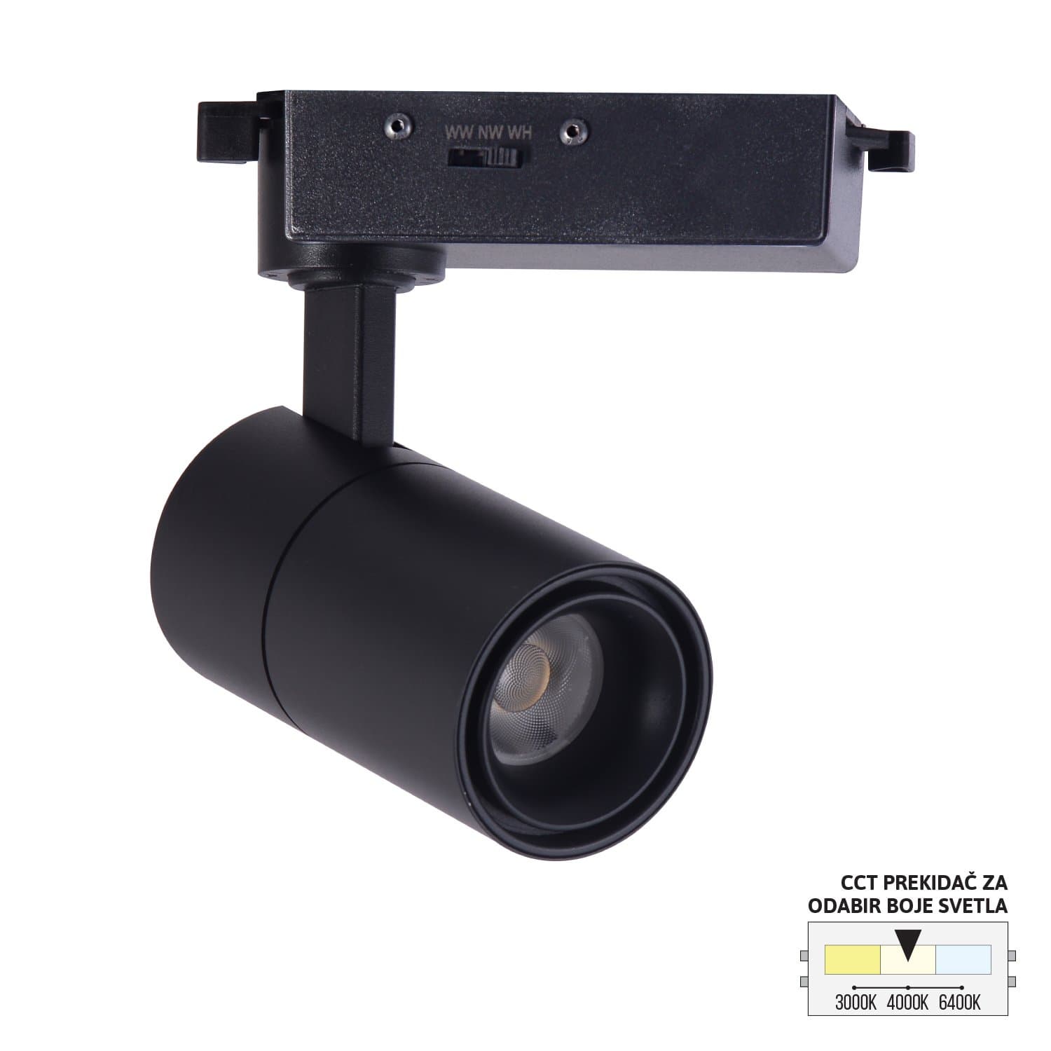 LED šinski reflektor TL08-12CCT BK