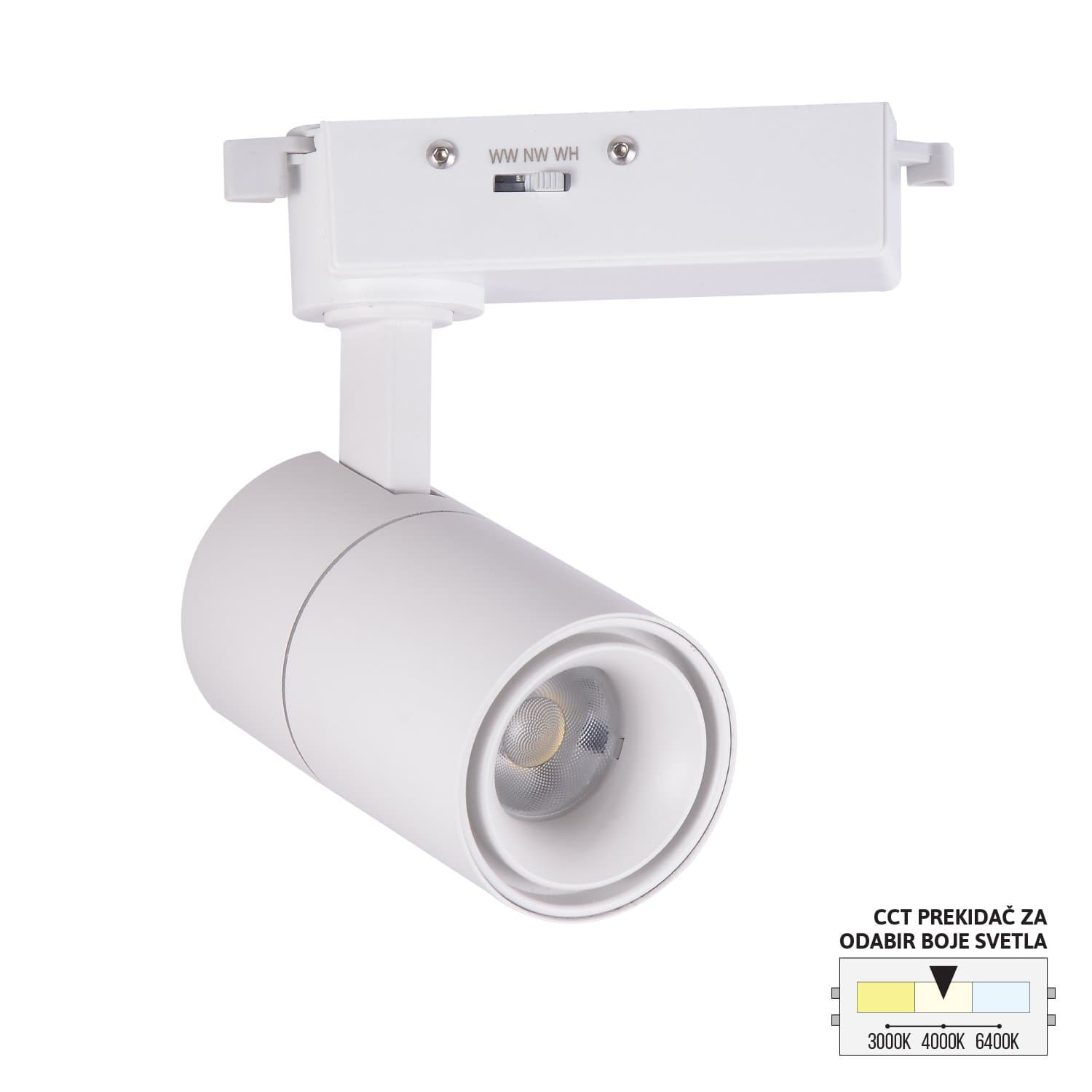 LED šinski reflektor TL08-12CCT WH