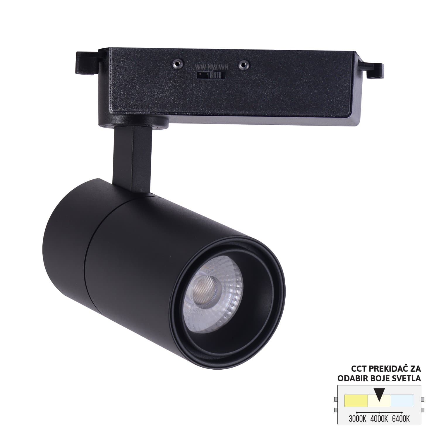 LED šinski reflektor TL08-20CCT BK