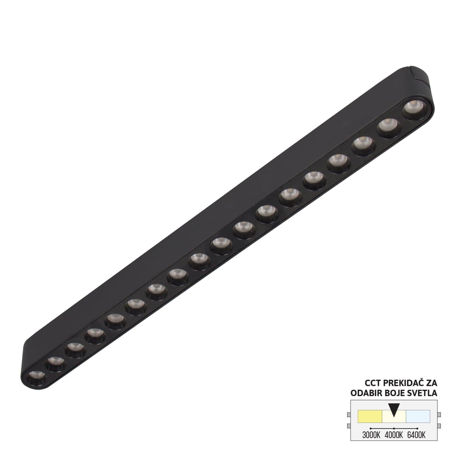 LED magnetna svetiljka CCT ULTRA SLIM FMS2001-18 BK