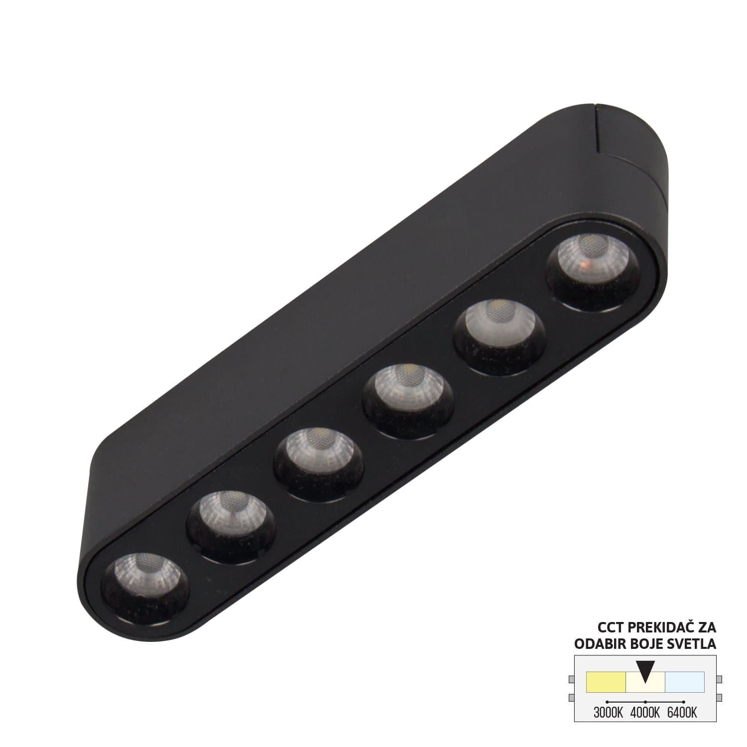 LED magnetna svetiljka CCT ULTRA SLIM FMS2001-6 BK