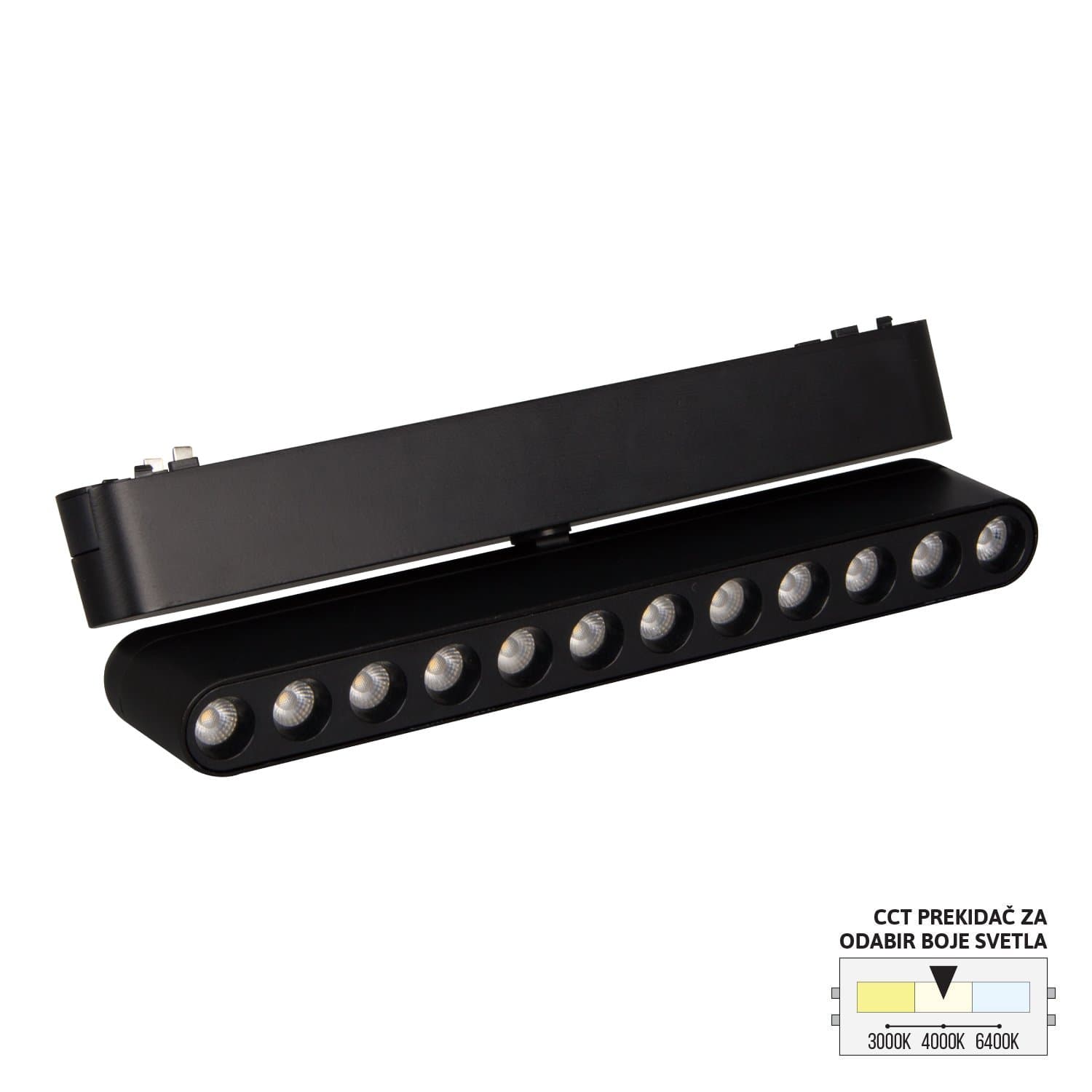 LED magnetna svetiljka CCT ULTRA SLIM FMS2101-12 BK
