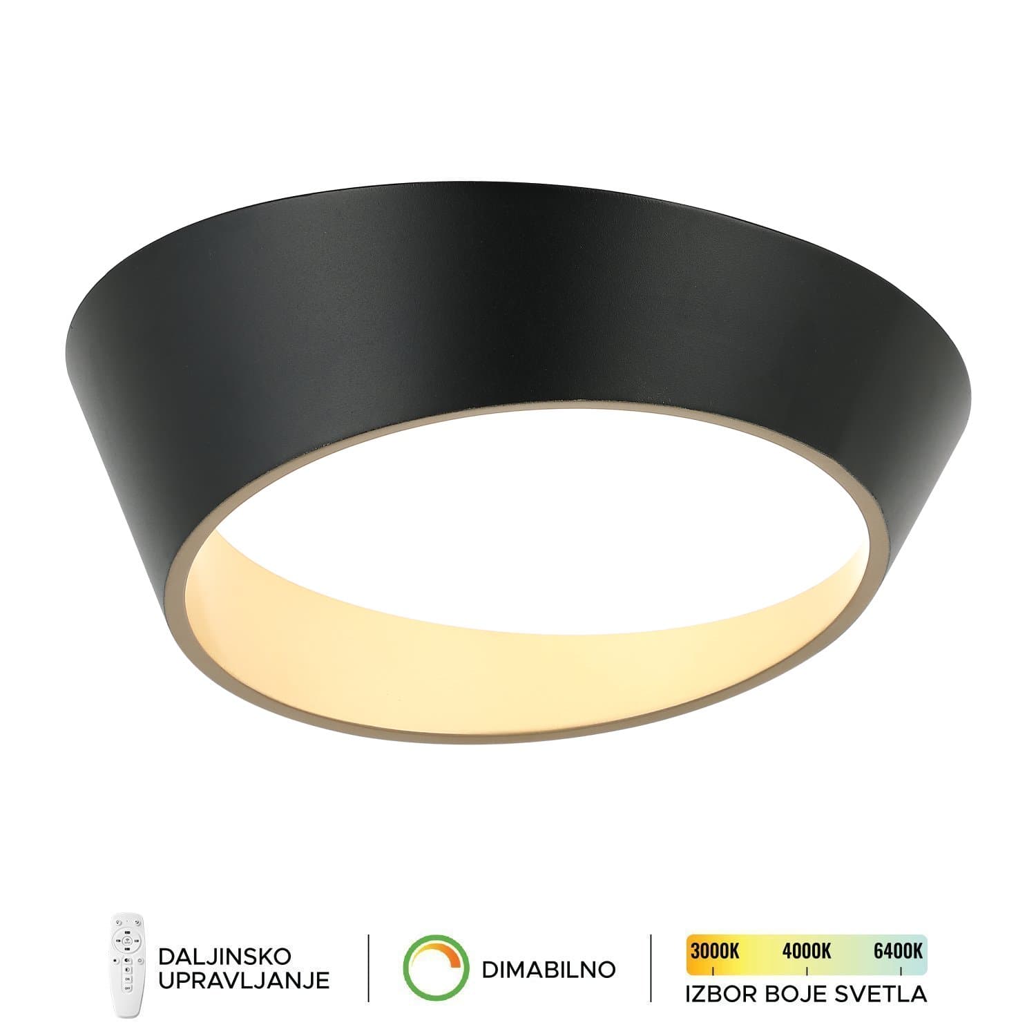 LED plafonska lampa F2098-64C BK+SG