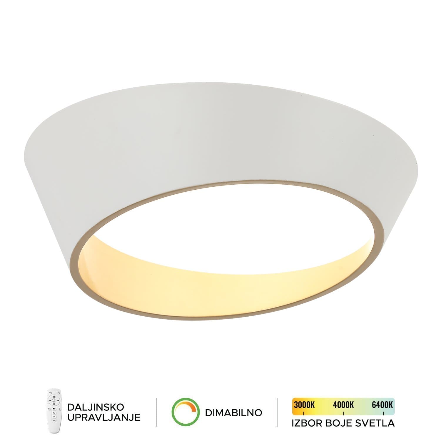 LED plafonska lampa F2098-64C WH+SG