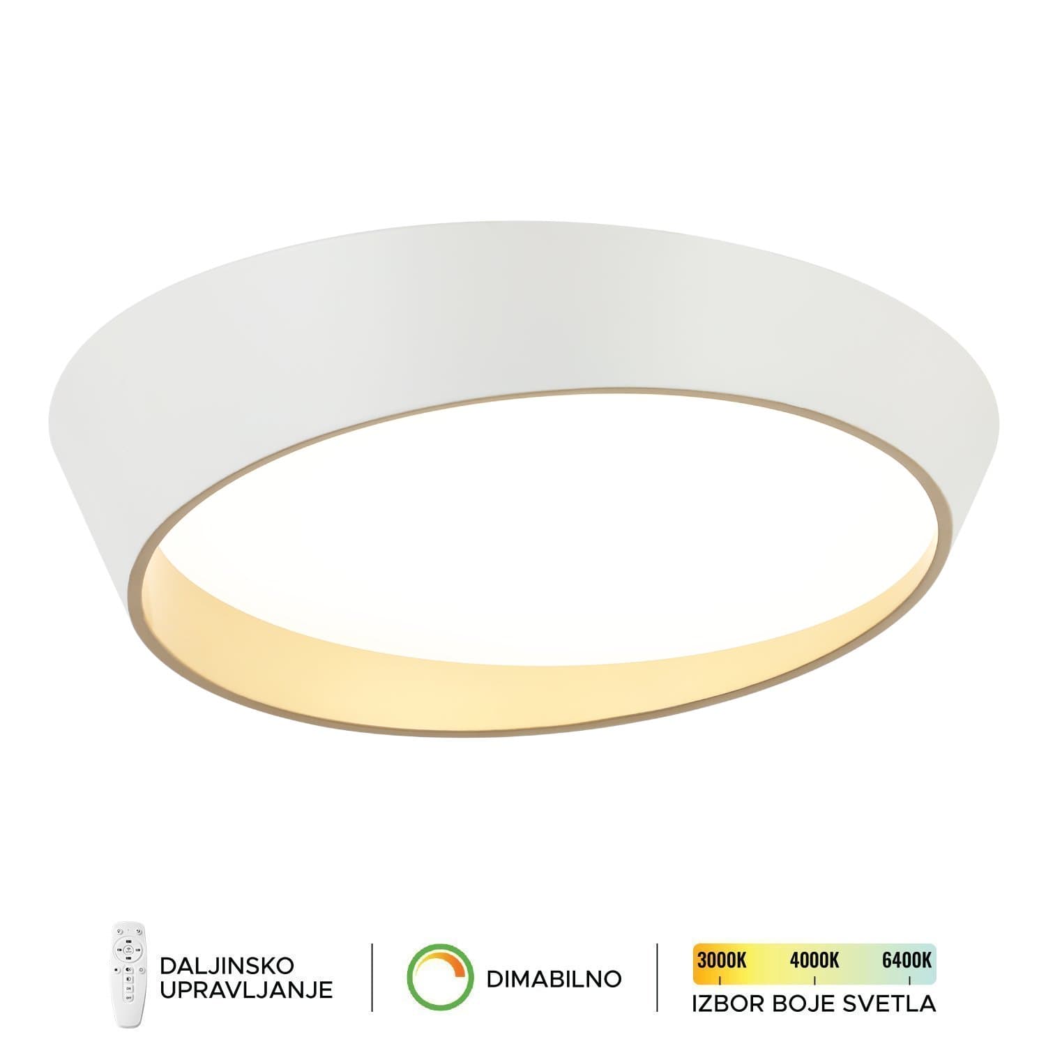 LED plafonska lampa F2098-75C WH+SG