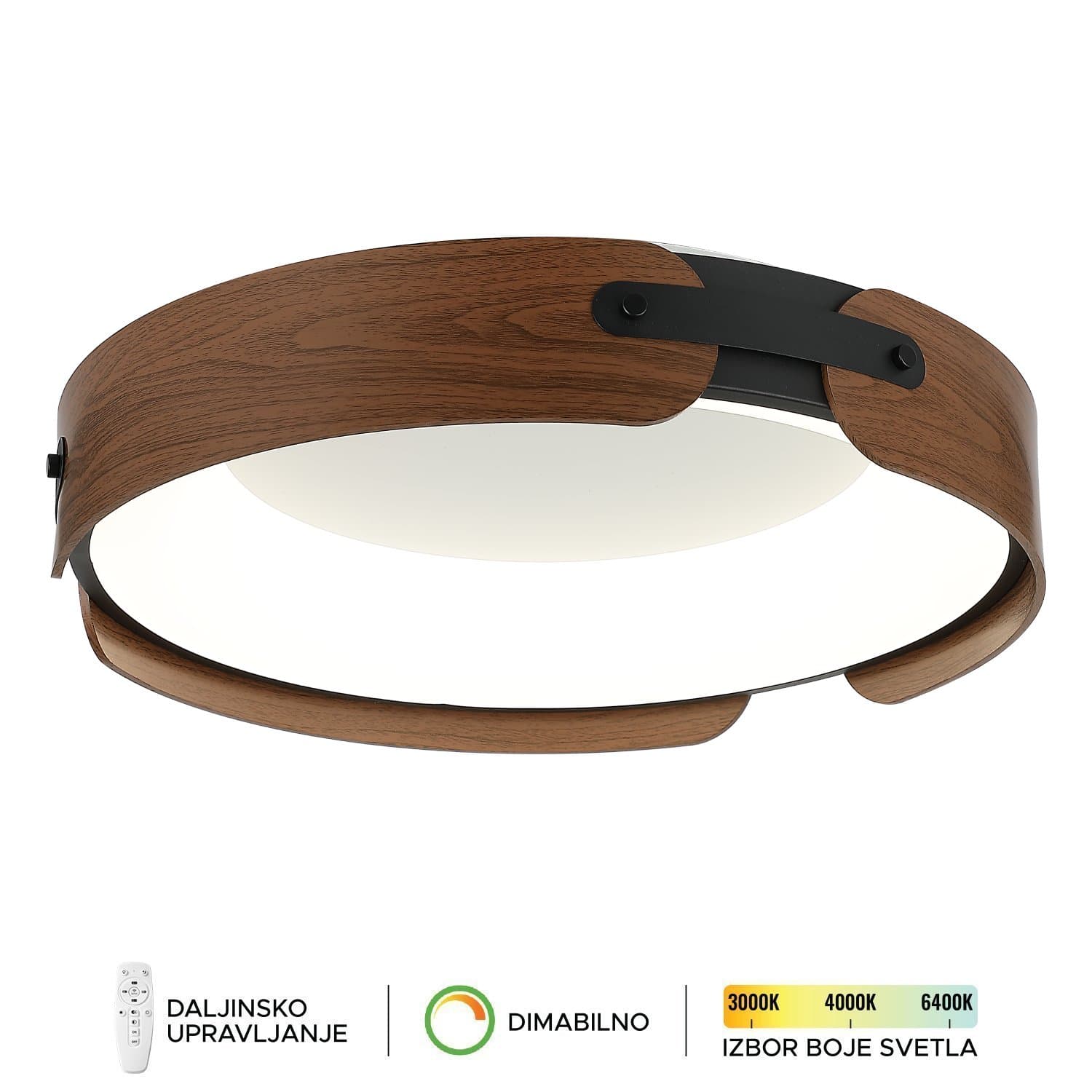 LED plafonska lampa F2097-63C BK+DWD