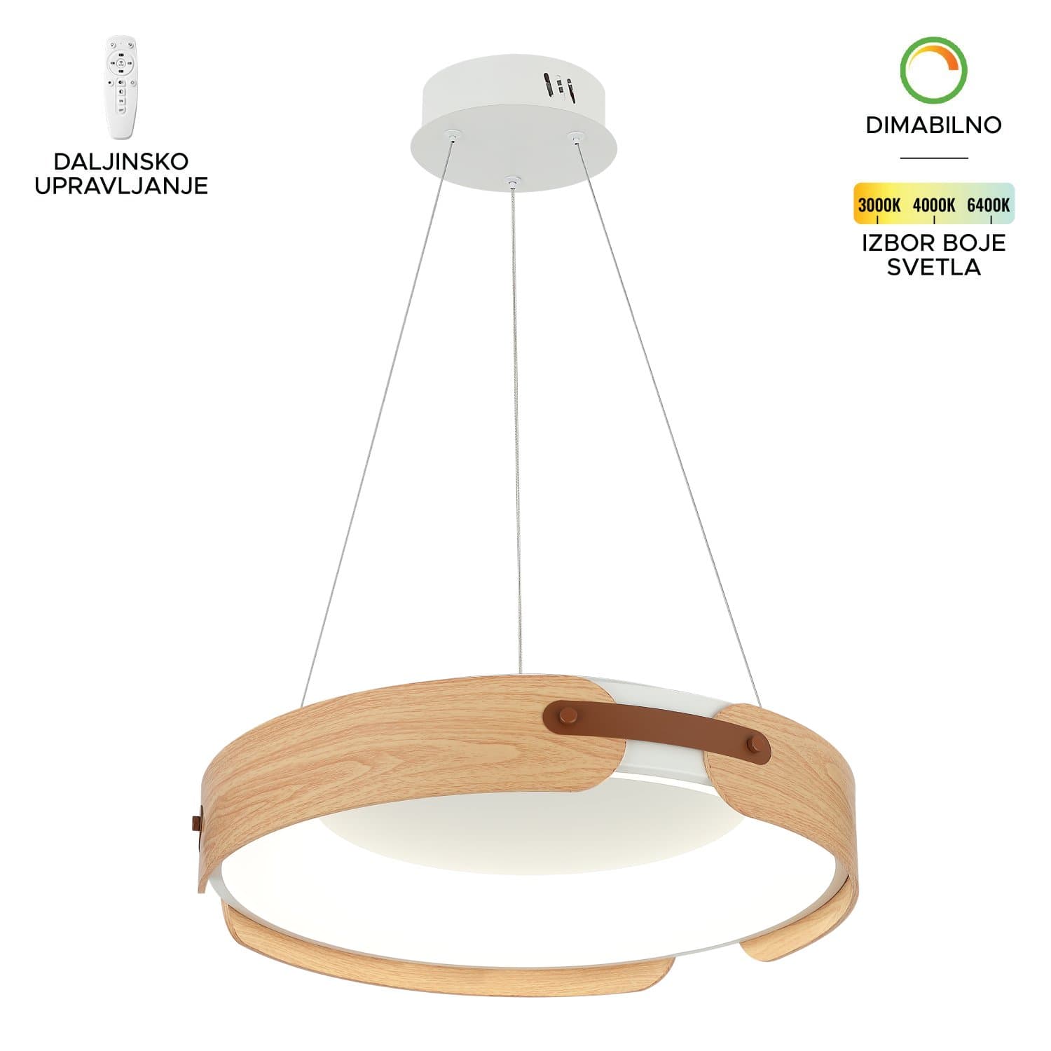 LED viseća lampa F2097-75V WH+WD