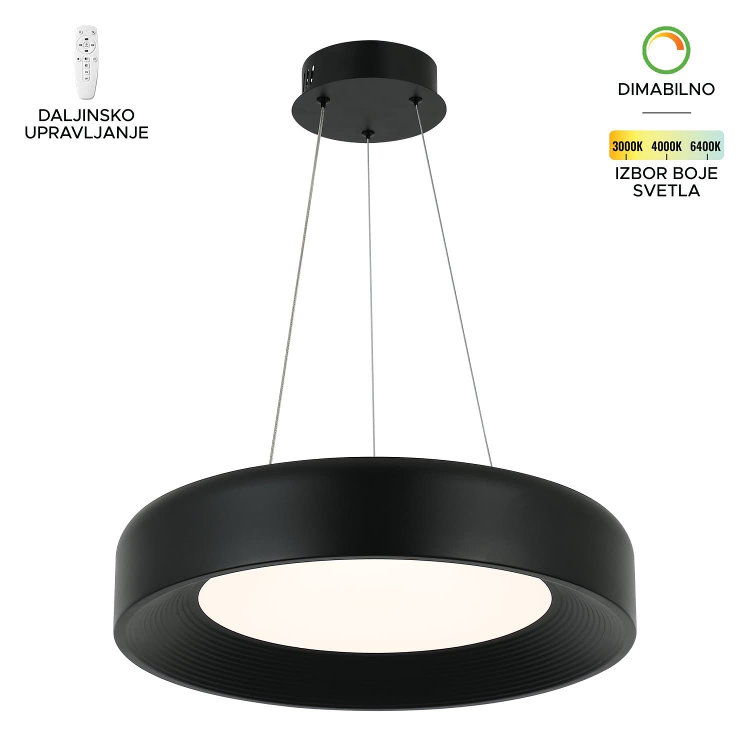 LED viseća lampa F2096-67V BK