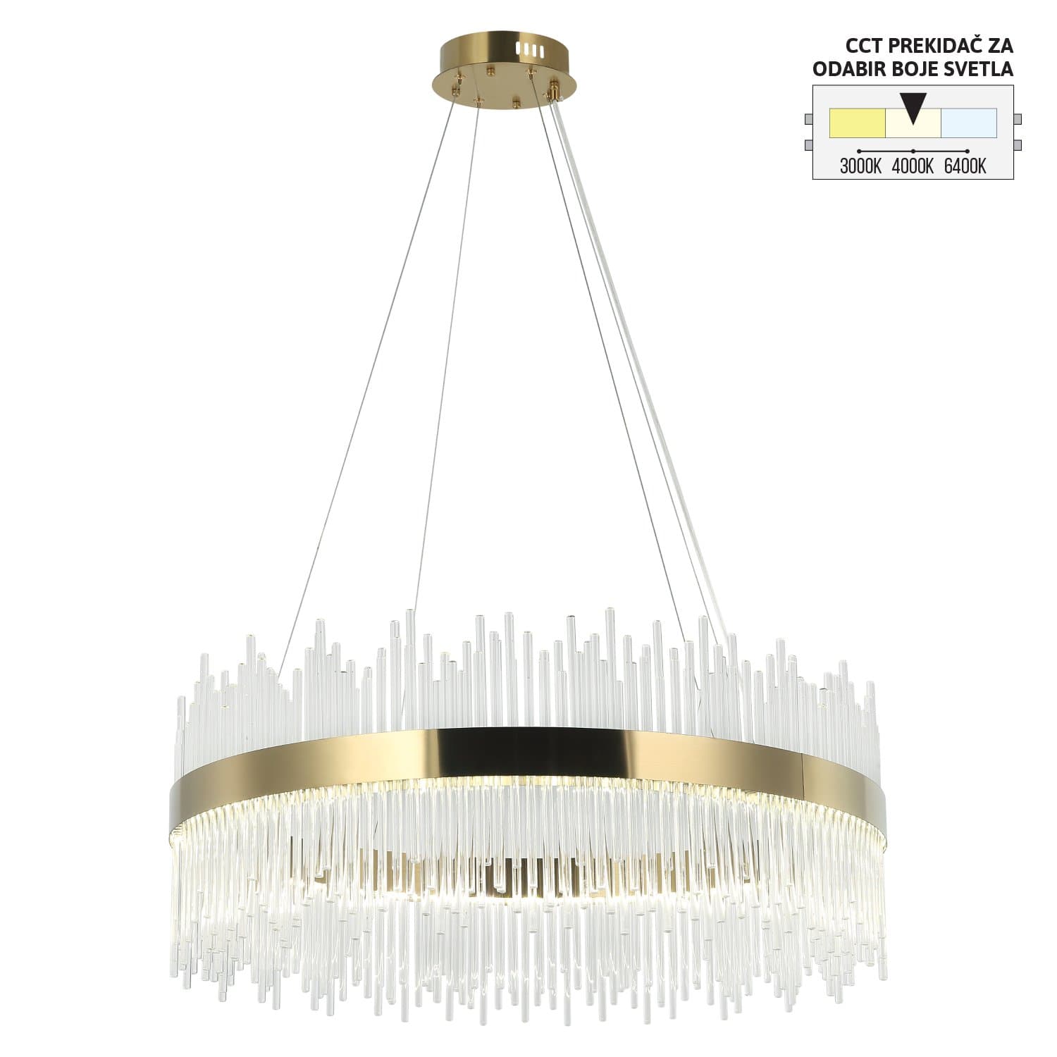 LED visilica CCT KP7006-90V BZ