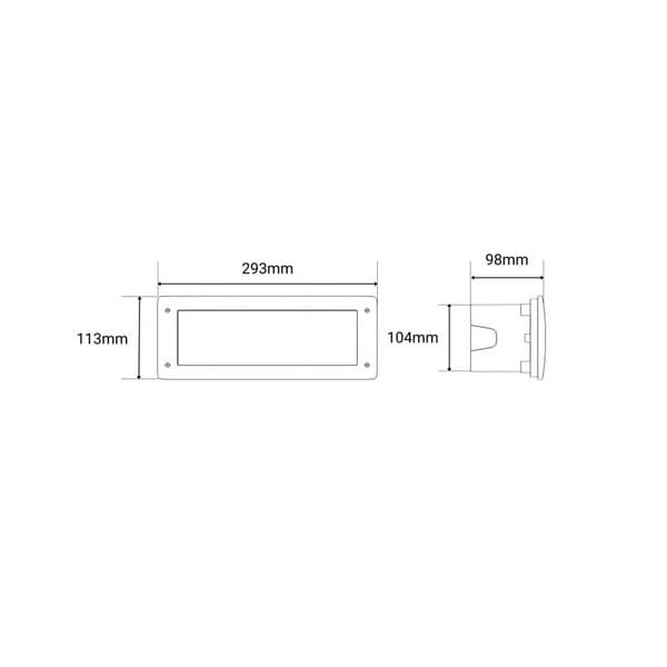 Ugradna LED lampa LETI 300 BK