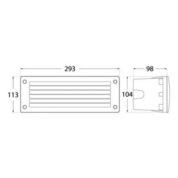 Ugradna LED lampa LETI 300 GL BK