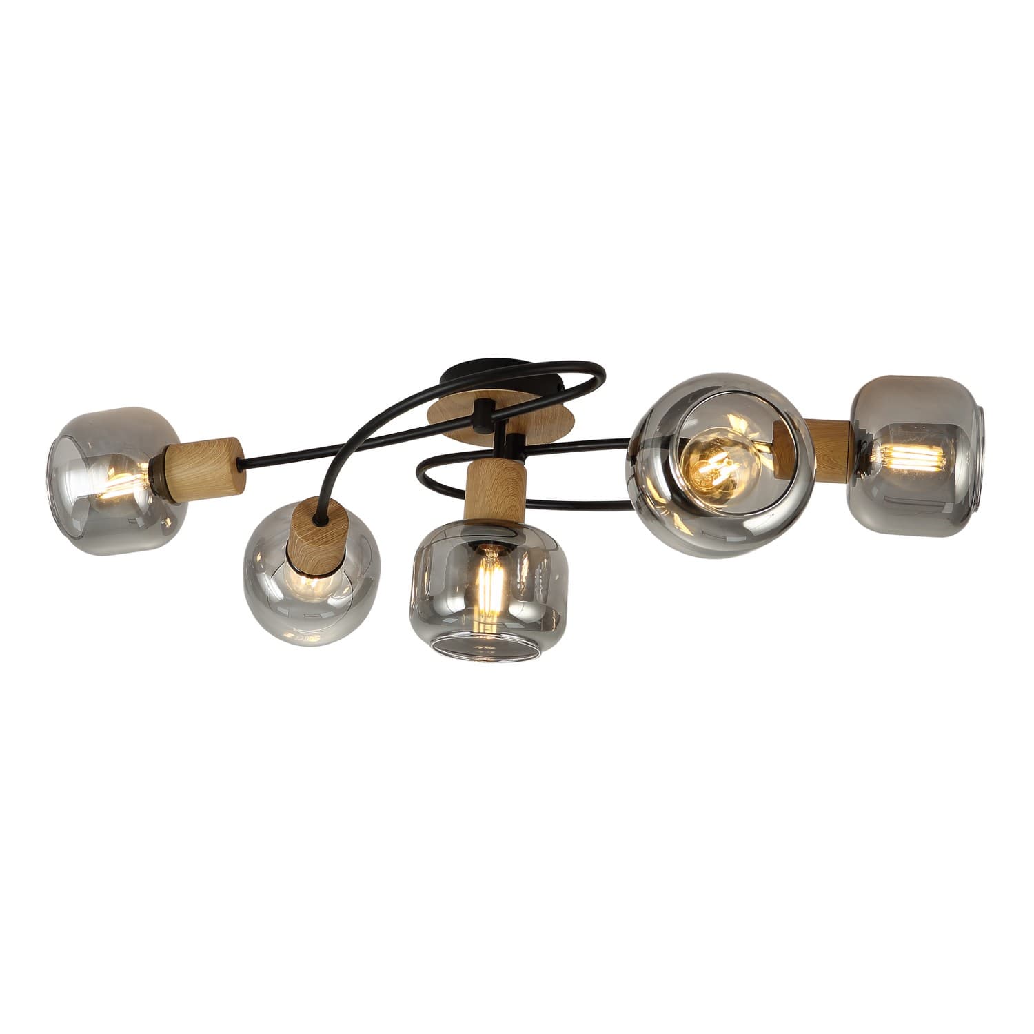 Plafonska lampa FE408-5 BK+WD - Akcija