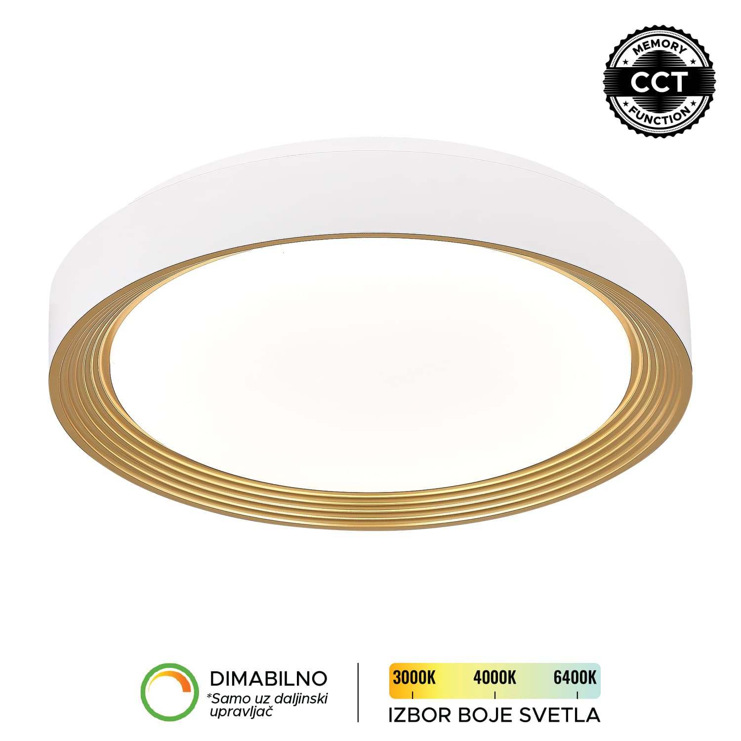 LED plafonjera LP-405-54R WH+SG - LED plafonjere i plafonske lampe