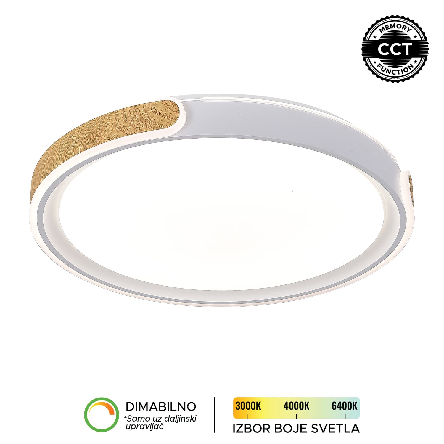 LED plafonjera LP-407-70R WH+WD - LED plafonjere i plafonske lampe