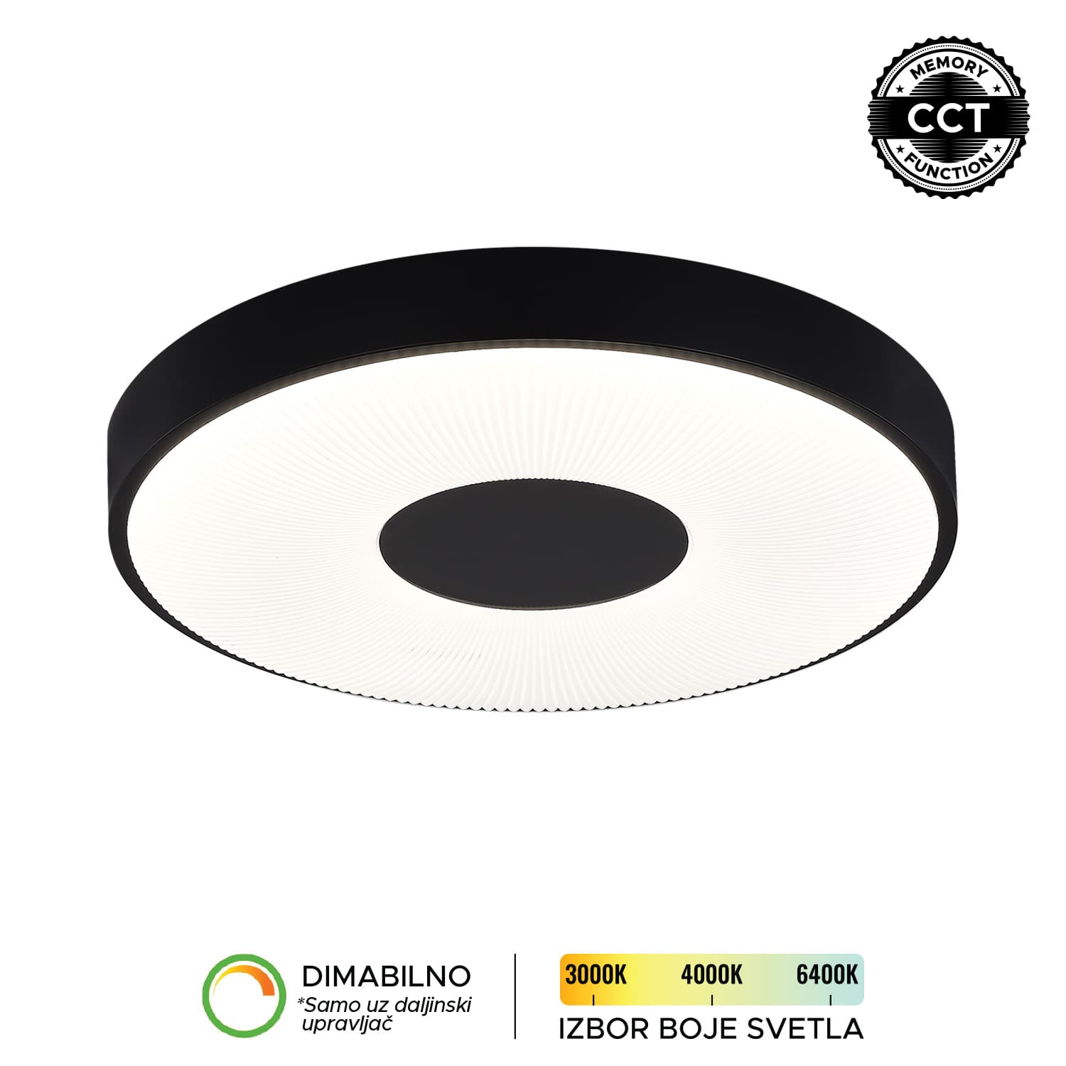 LED plafonjera LP-408-28R BK - LED plafonjere i plafonske lampe