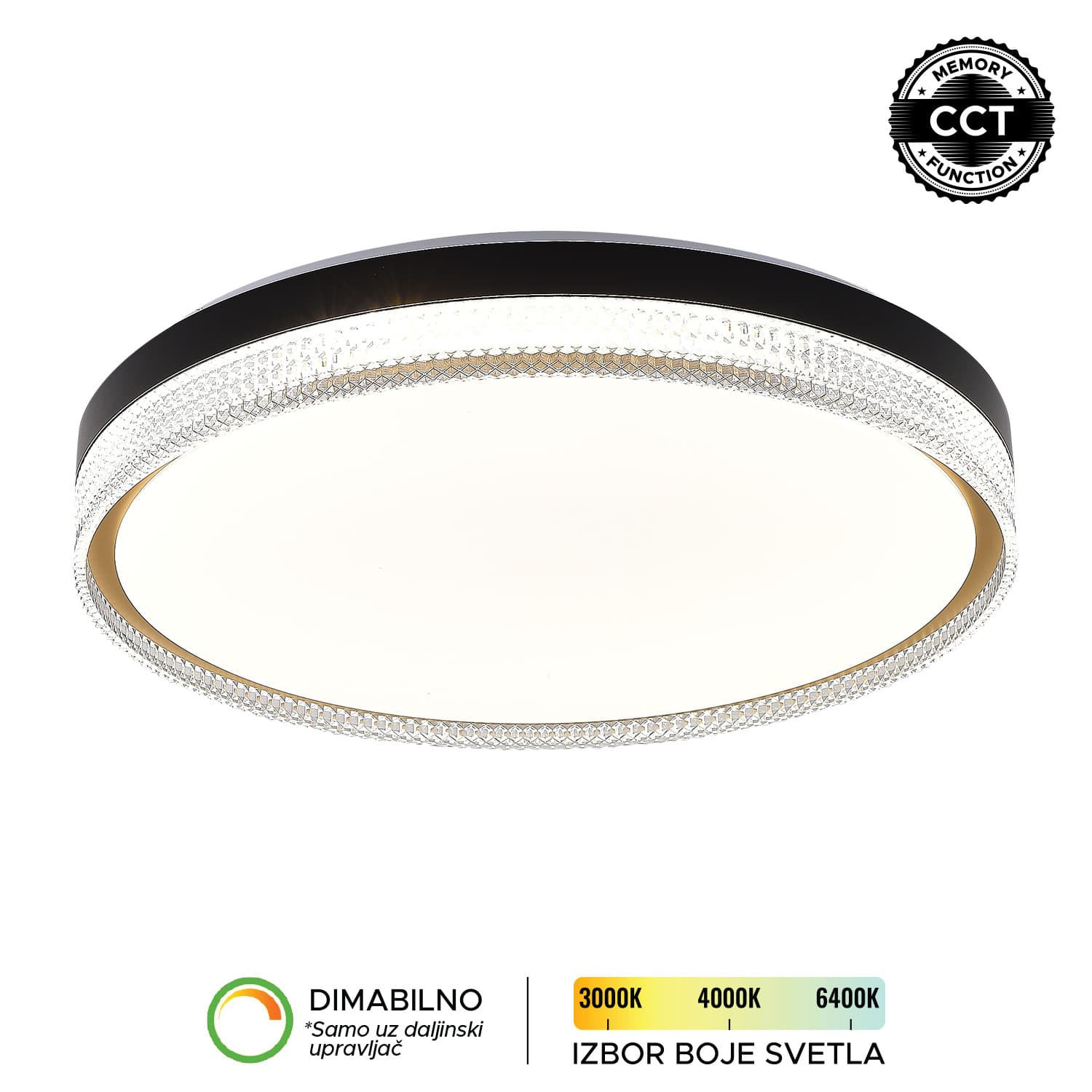 LED plafonjera LP-415-70R BK+SG - LED plafonjere i plafonske lampe