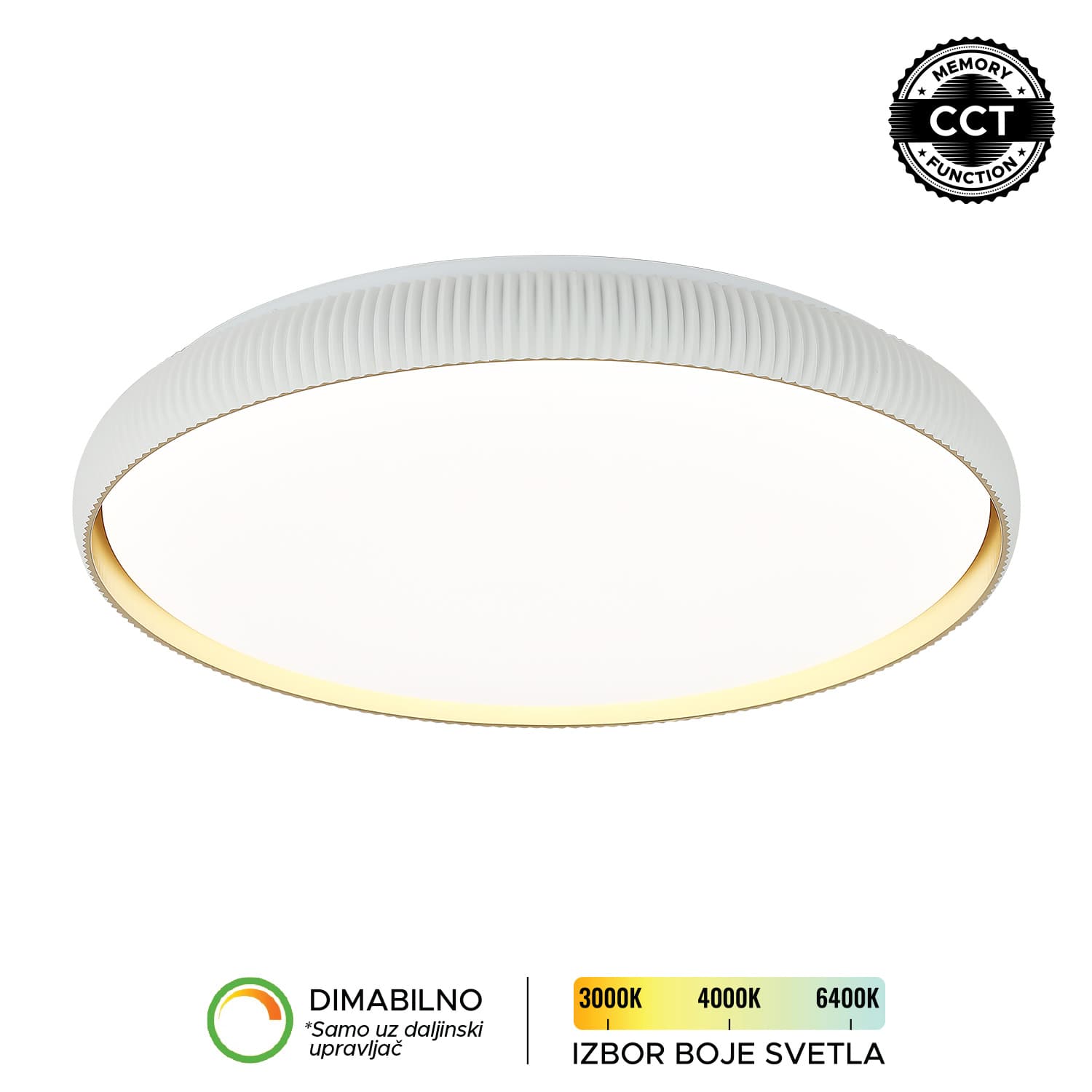 LED plafonjera LP-424-86R WH+SG - LED plafonjere i plafonske lampe